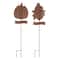 Glitzhome® 3ft. Fall Metal Scarecrow & Pumpkin Yard Stake, 2ct.